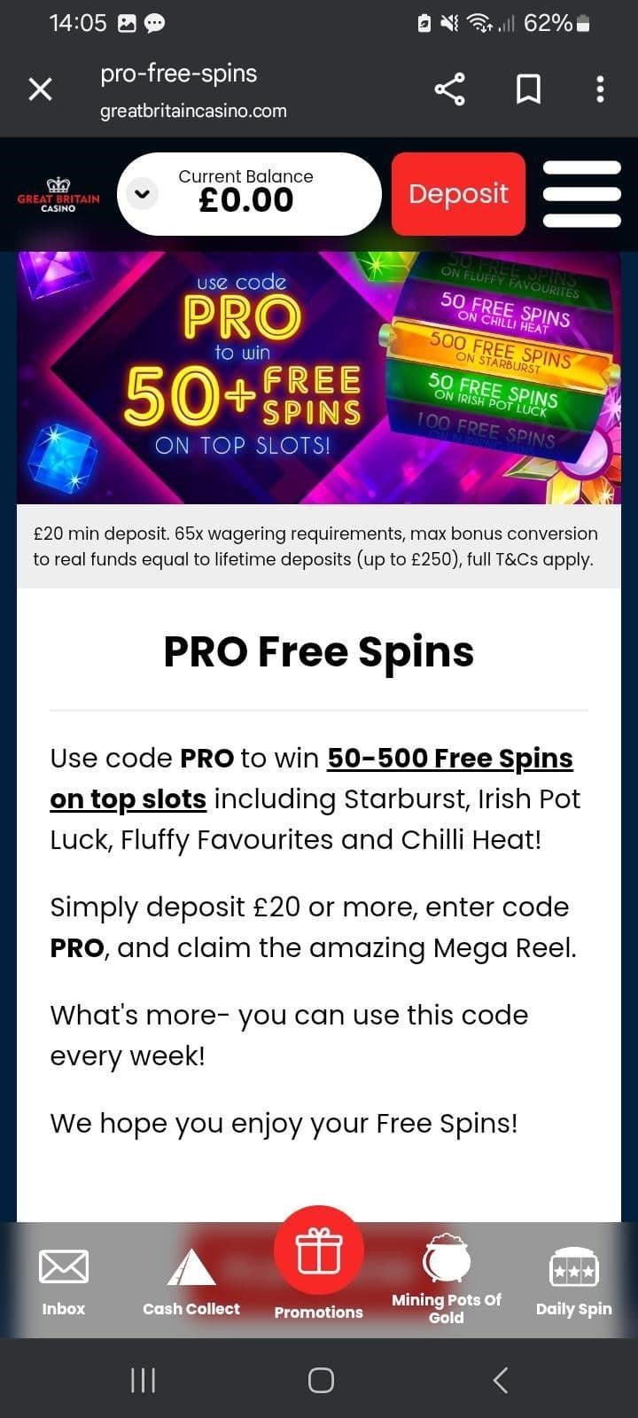PRO Free Spins