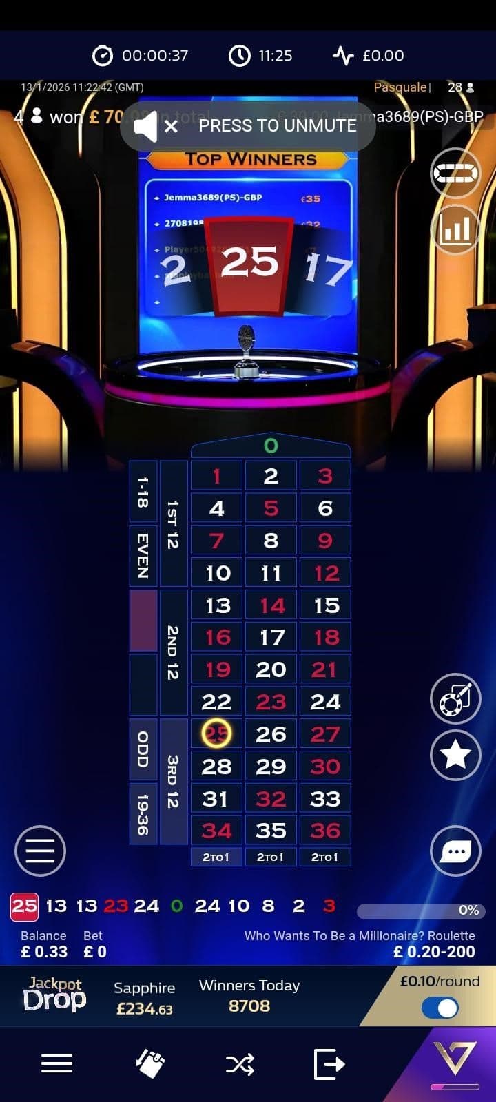 Place inside bets if you want a chance at bonuses