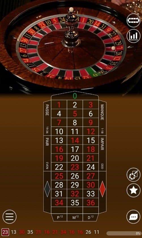 Place your bets and watch the live wheel spin.