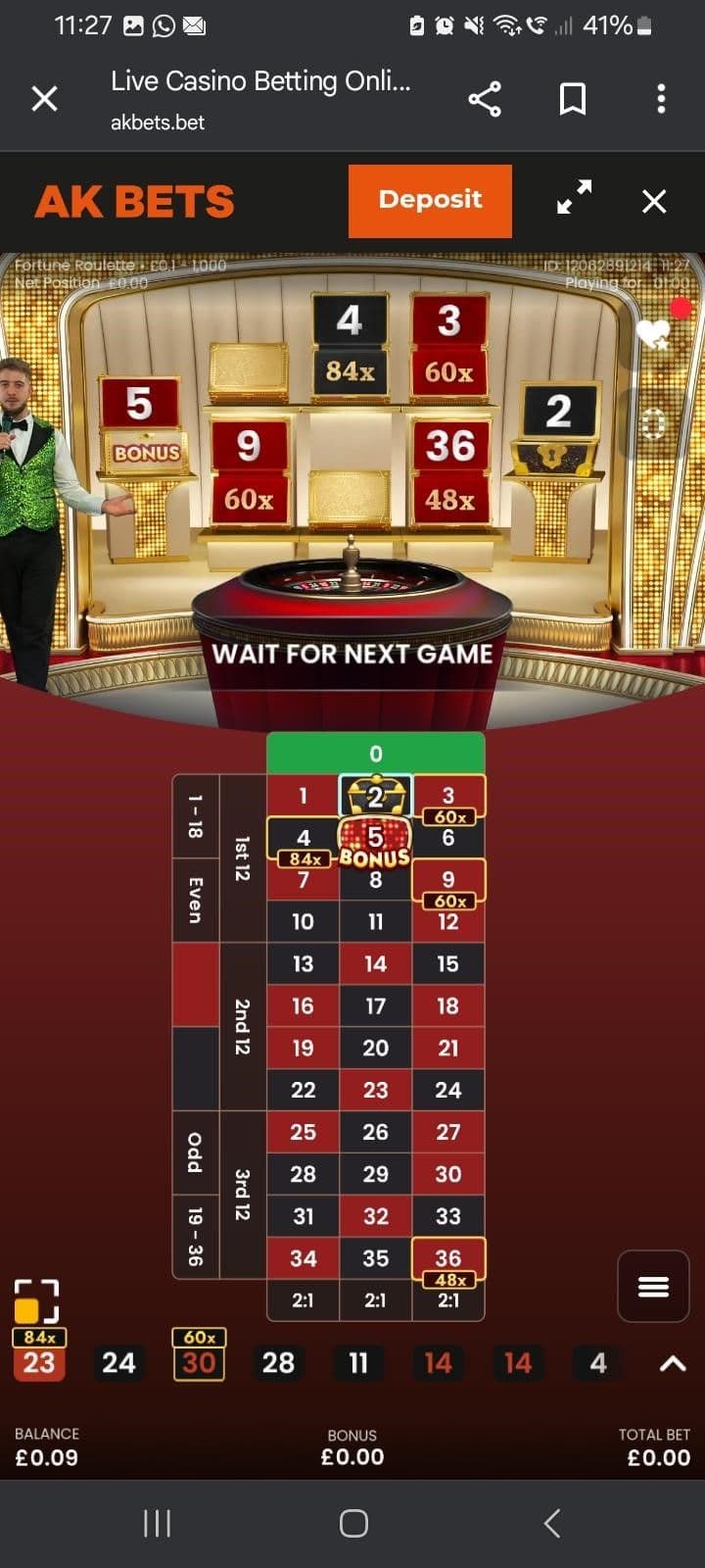 Place your bets before the timer ends 