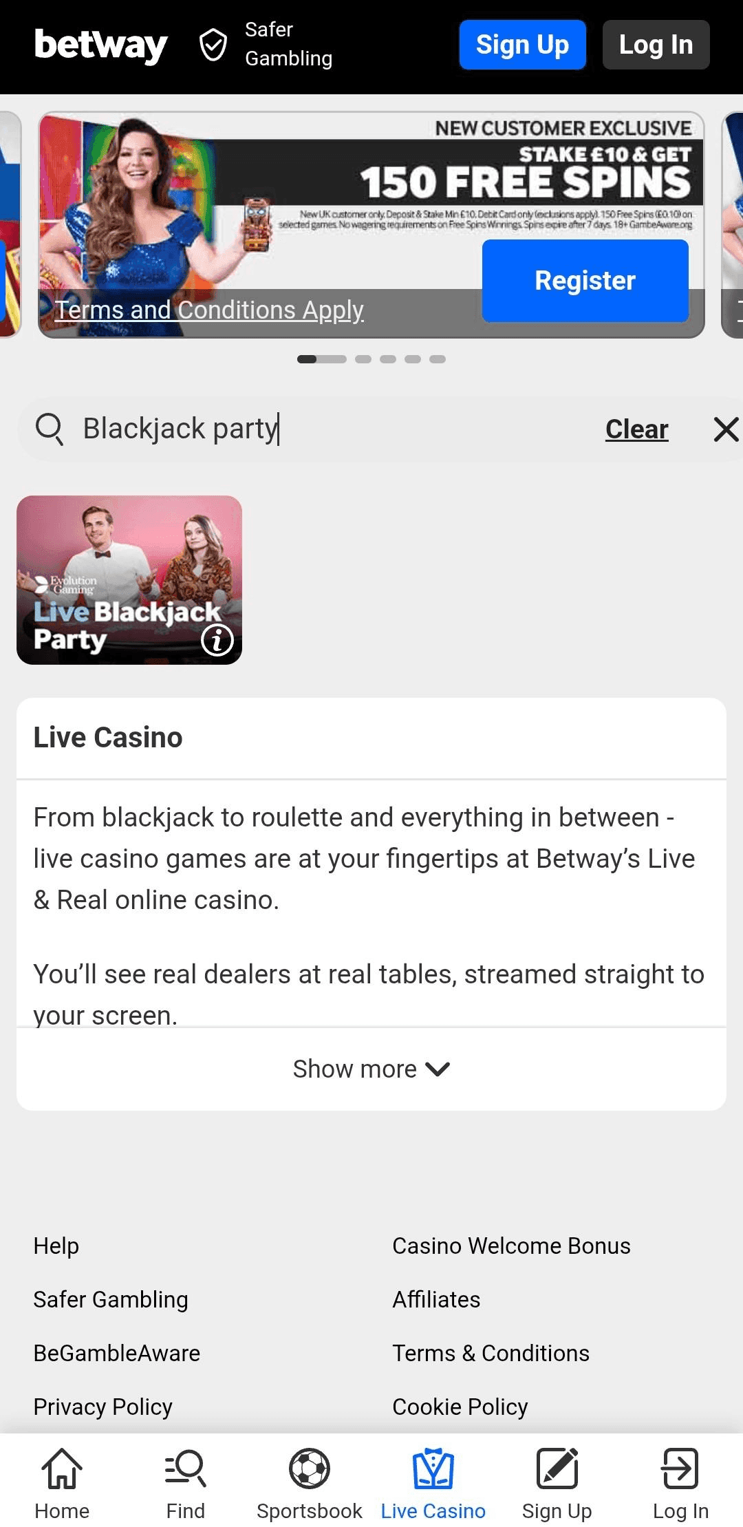 Blackjack Party in the UK Playing Guide