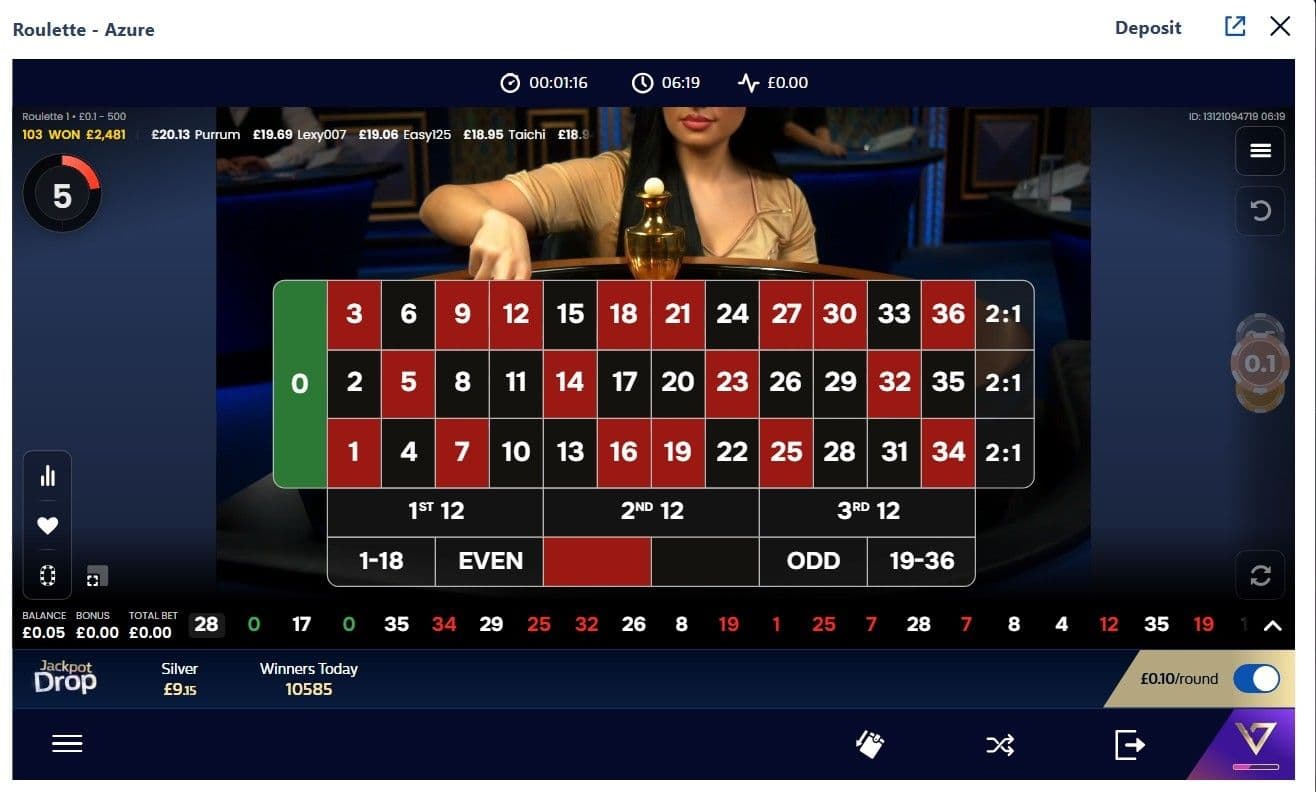 Roulette Azure in the UK Playing Guide