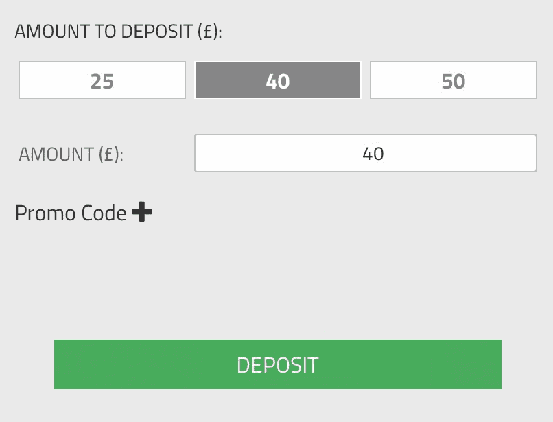Provide the required payment details and click “Deposit”