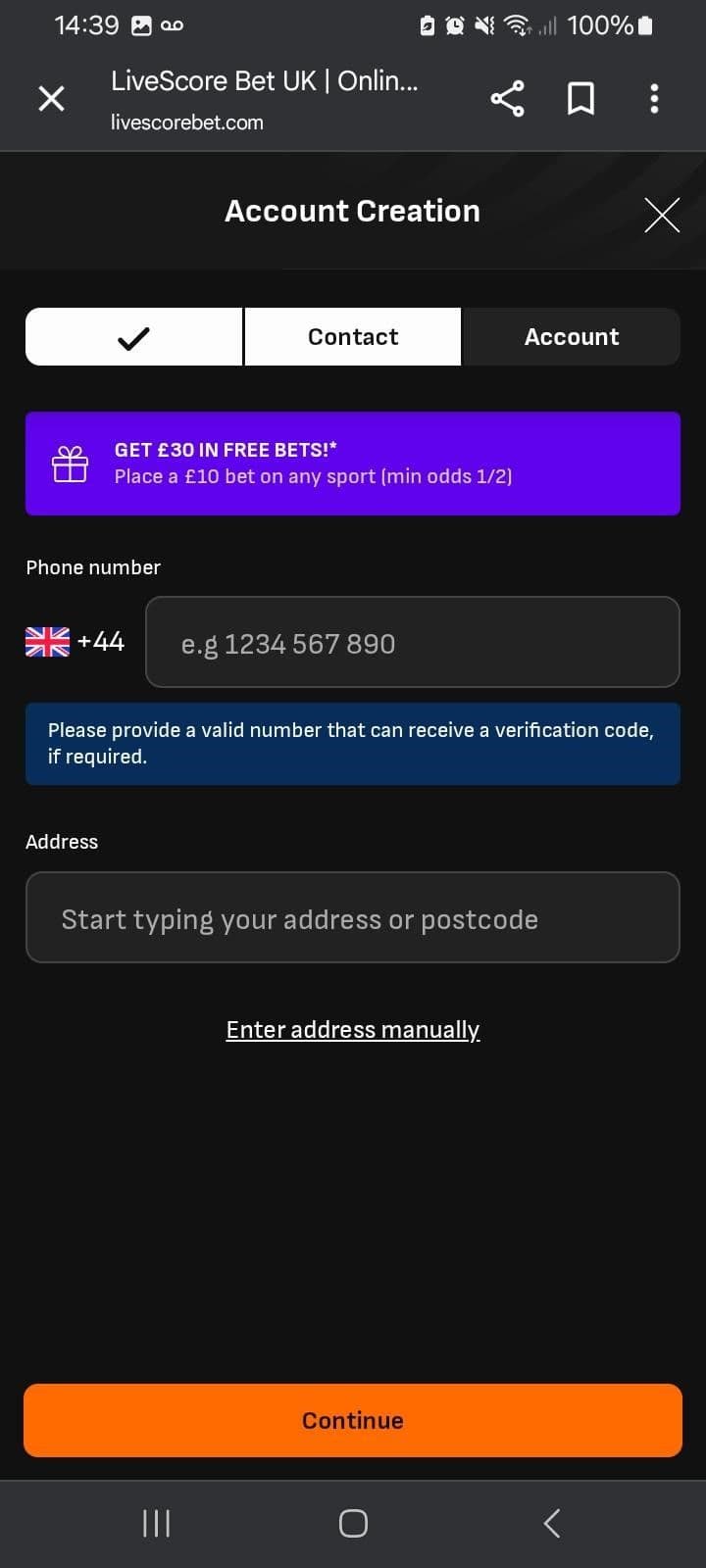 Provide your telephone number 