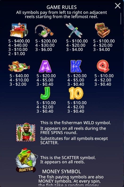 Read the paytable Big bass christmas