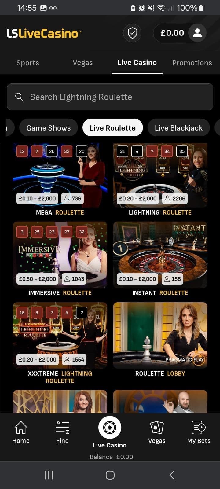 Real Casino Experience at LiveScore Bet