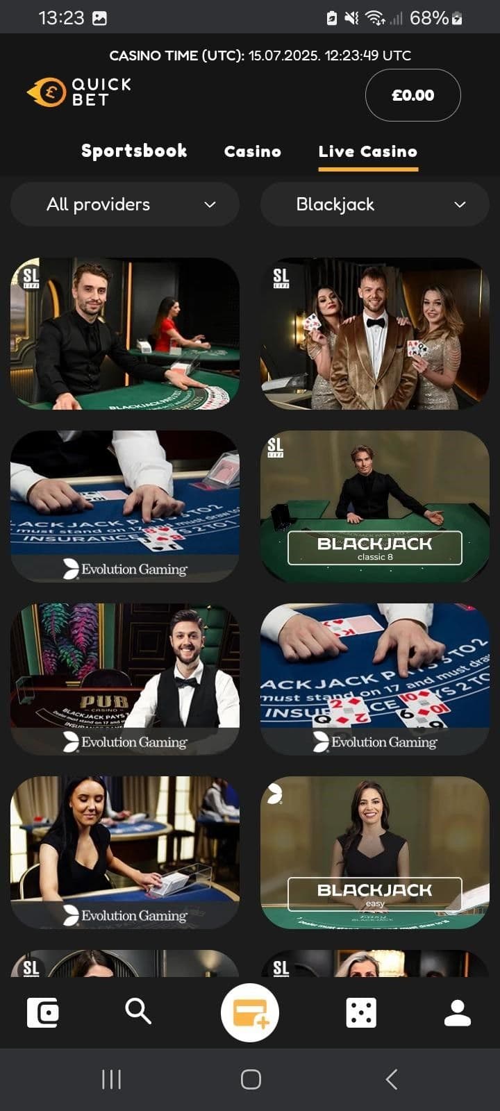 Real Casino Experience at Quickbet