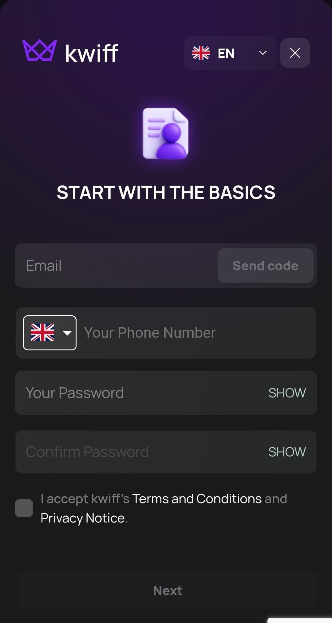 Register at a UK‑licensed casino 
