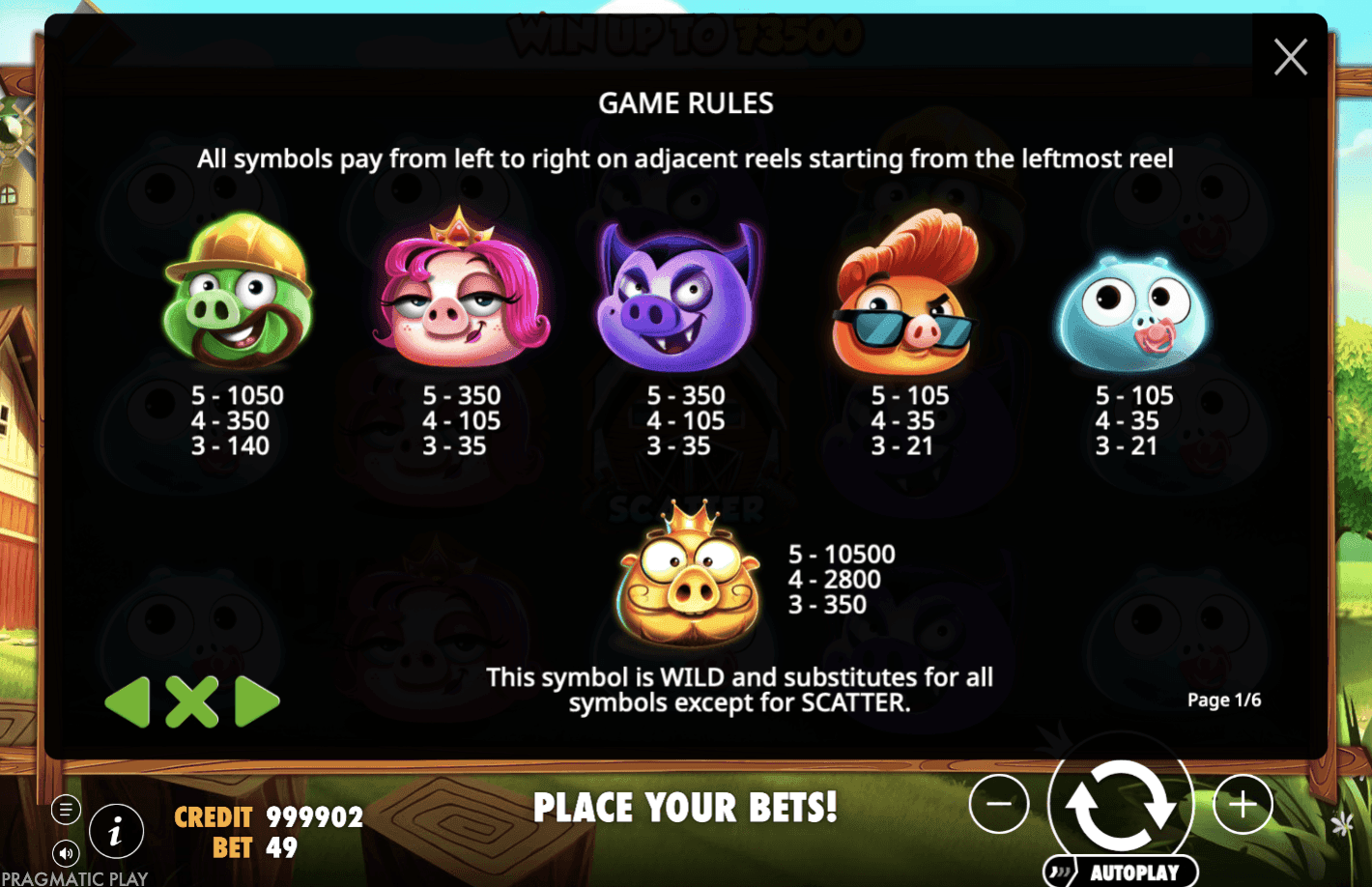 Regular Symbols 7 piggies