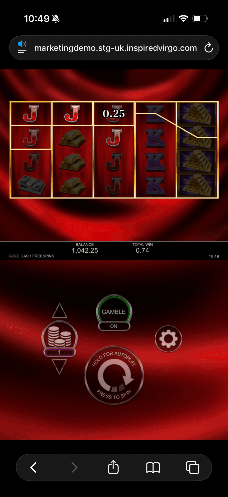 Regular Symbols gold cash freespin