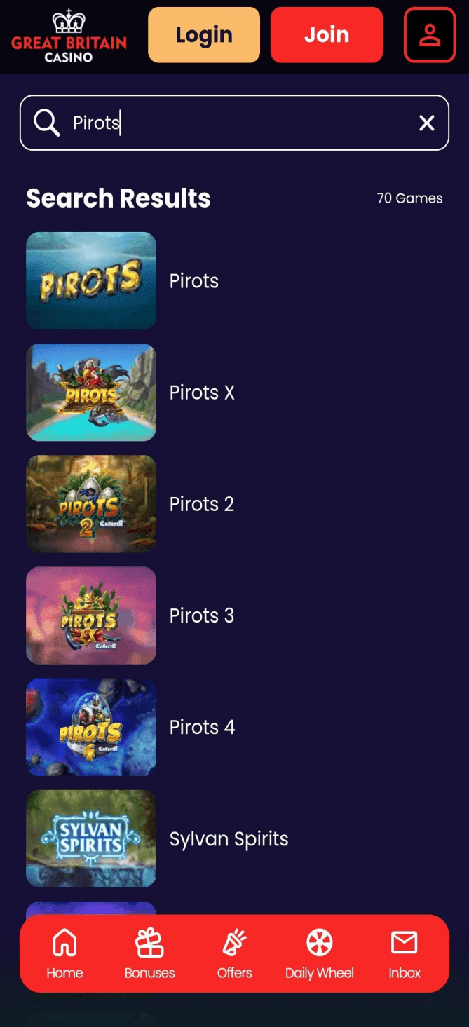 Search for Pirots 2 and select the game.
