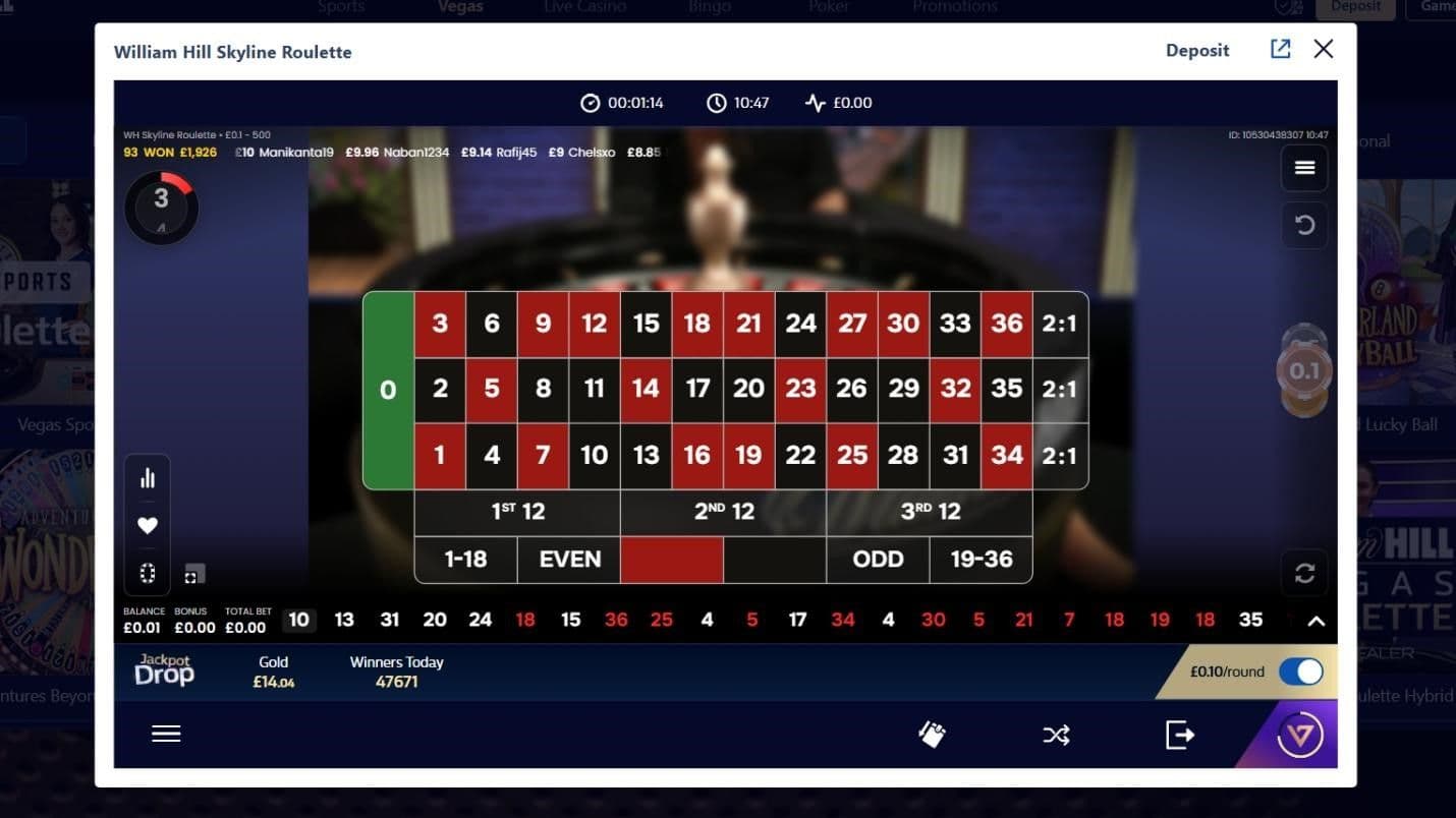 Select a chip amount