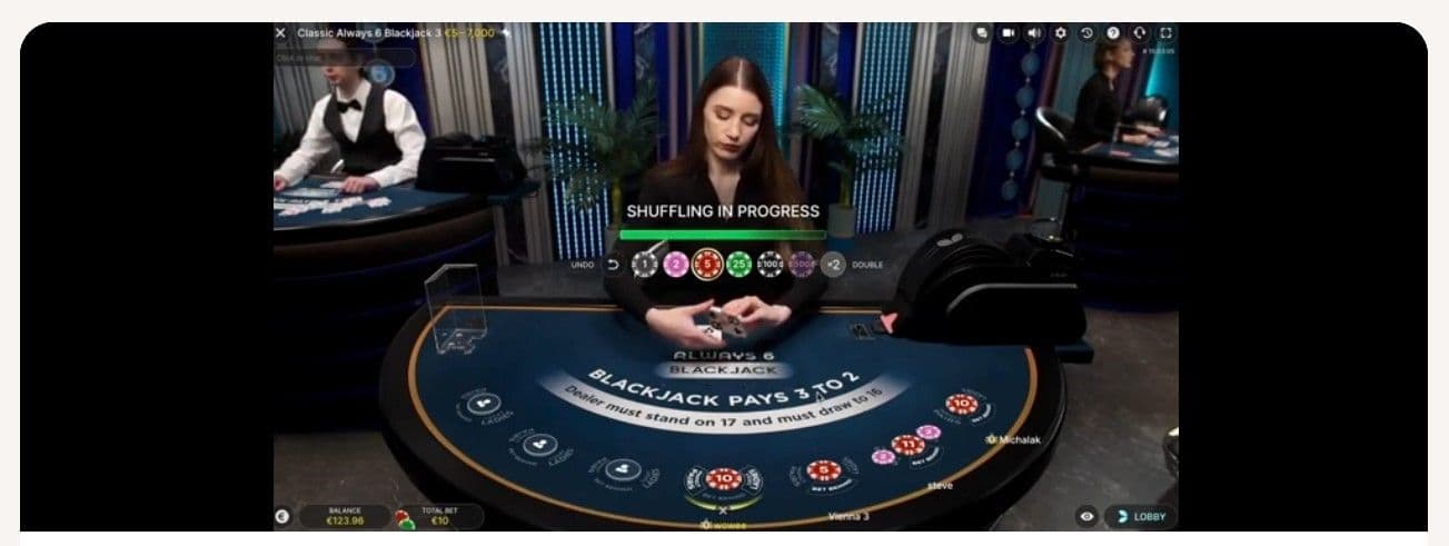 Select a table that suits your bet limits