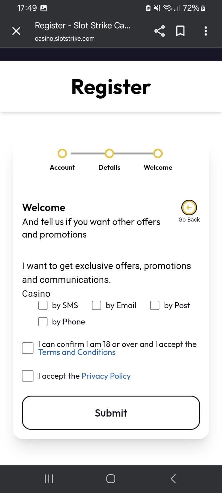 Slot Strike Registration Guide
