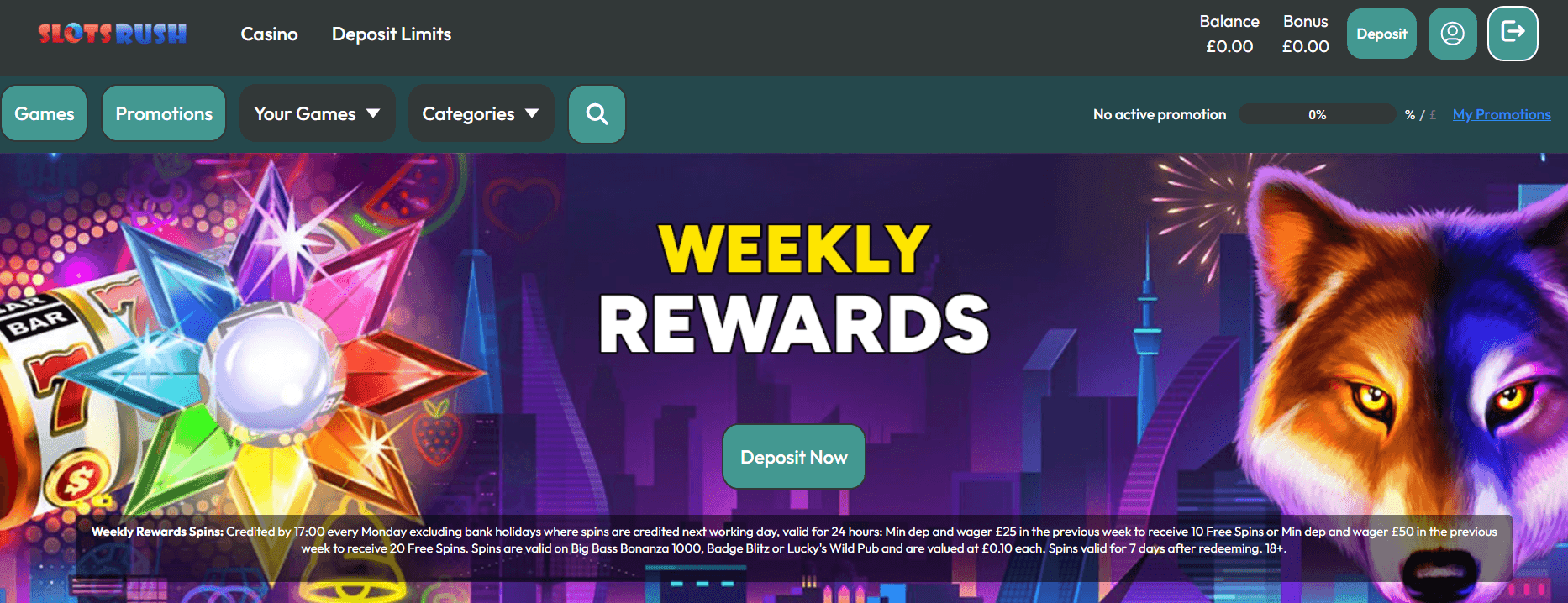 Slots Rush Casino Promotions.png