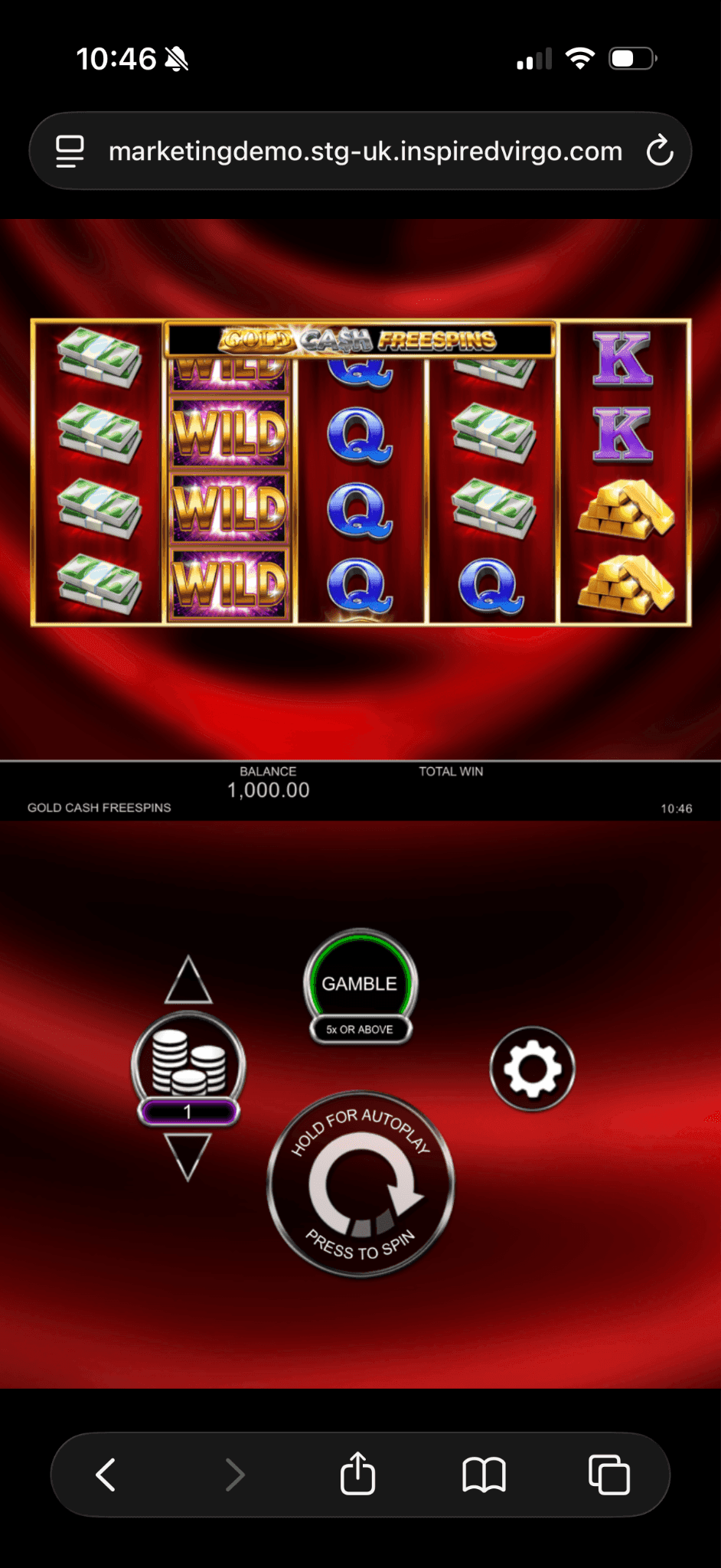 Special Symbols Gold cash Freespins