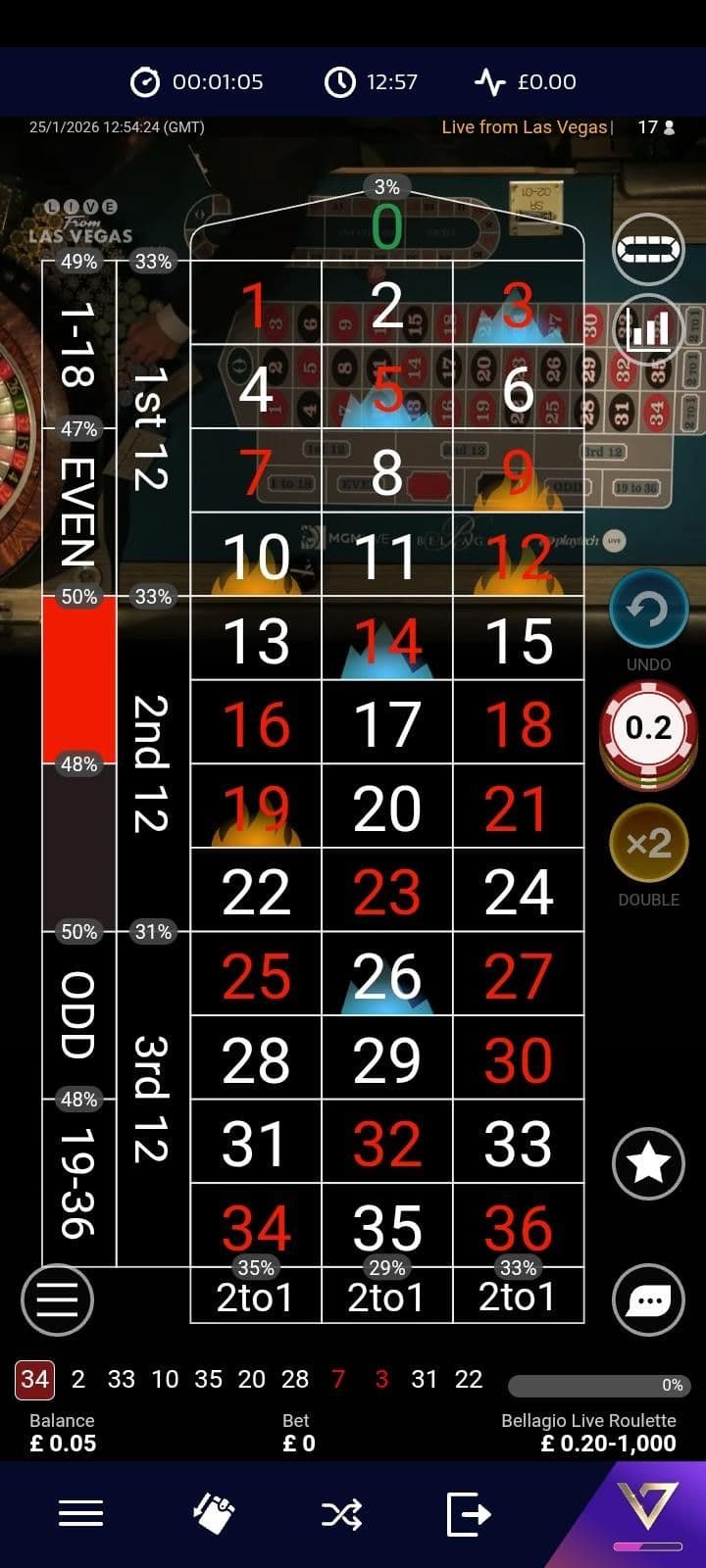 Take a seat at the live roulette table