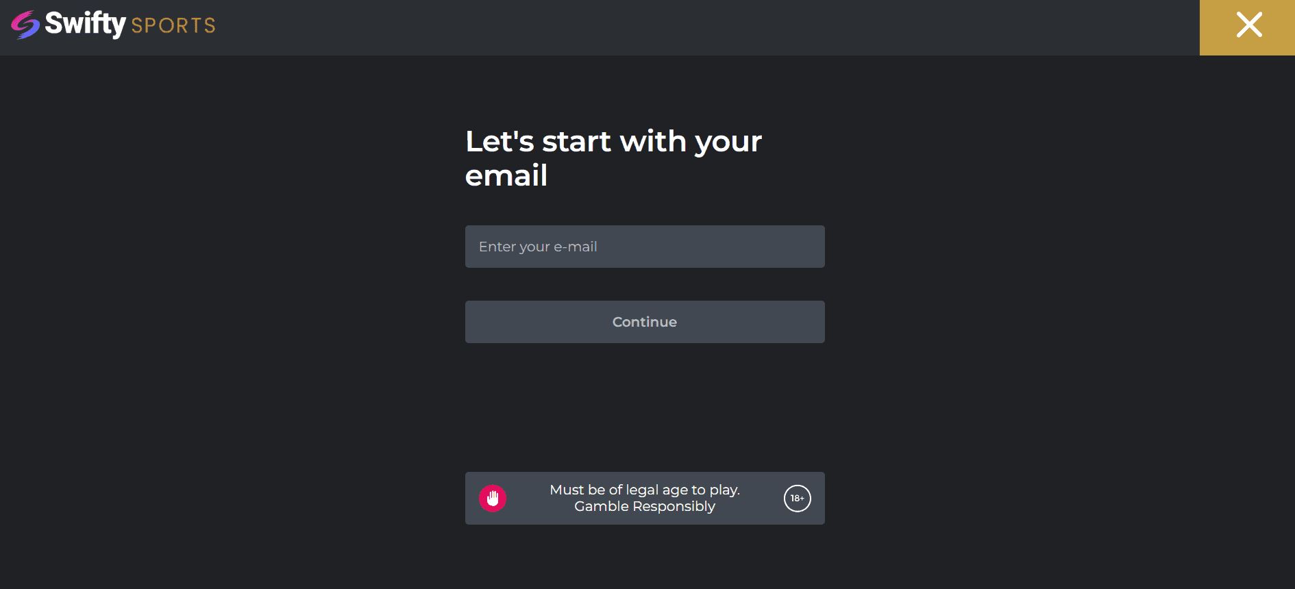 Tap the register button on the homepage 