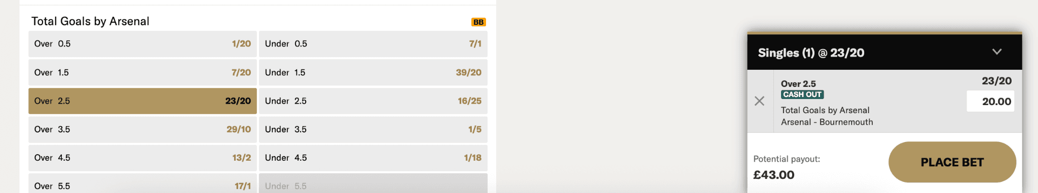 Team Total Goals Betting.