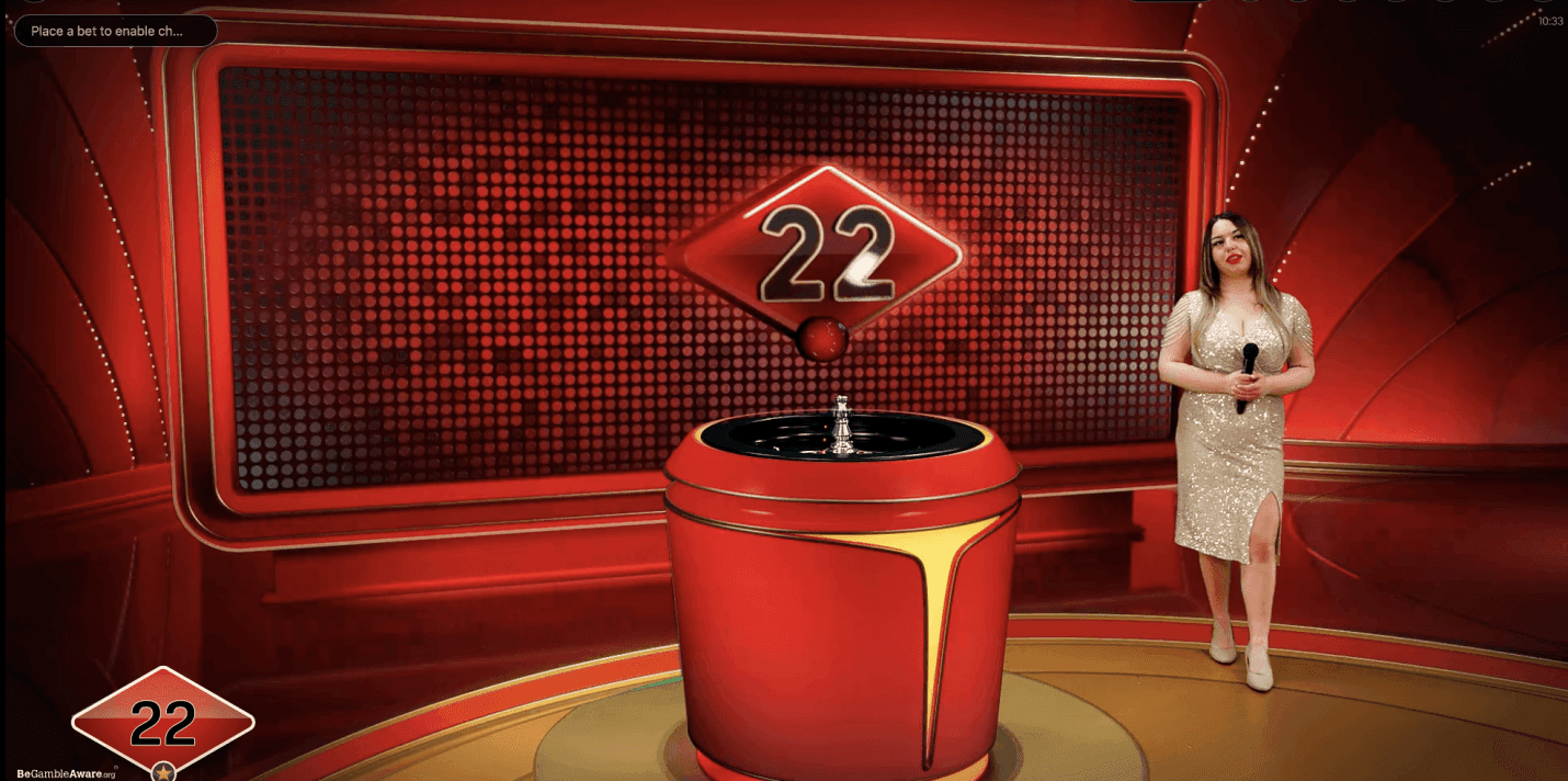 The dealer will spin the wheel 