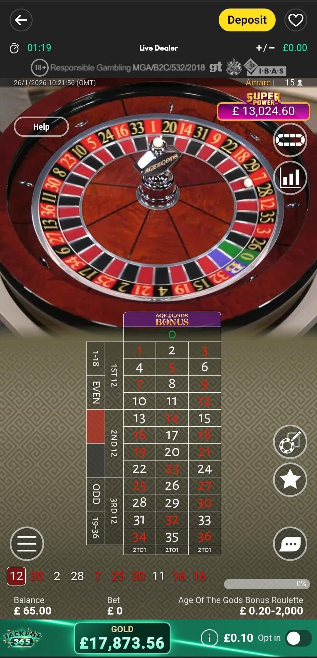 The normal winning is paid 