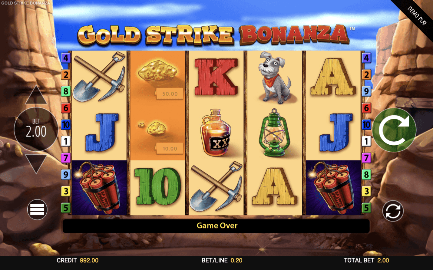 The symbols will fill up the reels from left to right