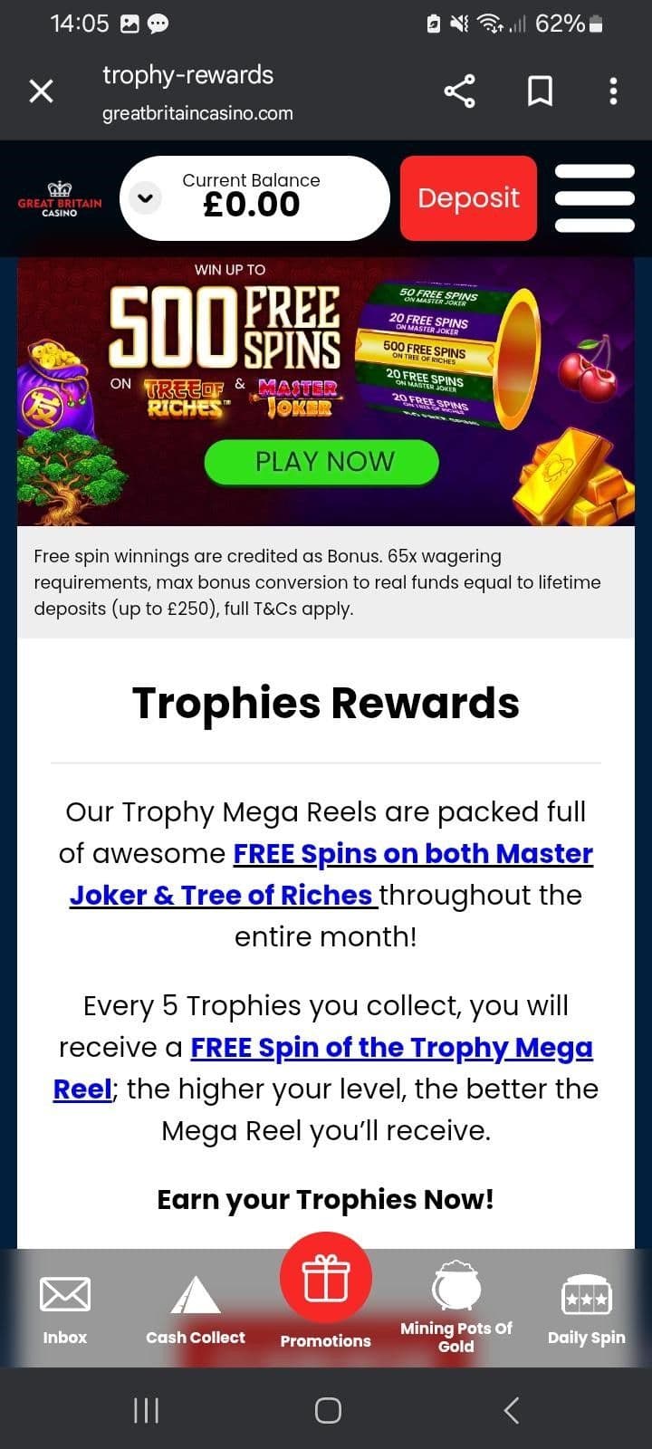 Trophy Rewards