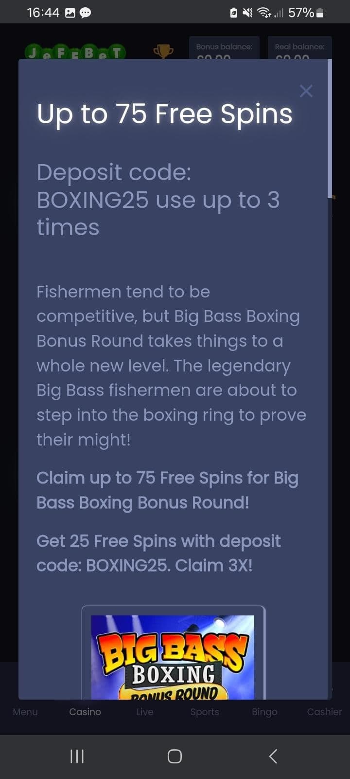 Up to 75 Free Spins Jeffbet