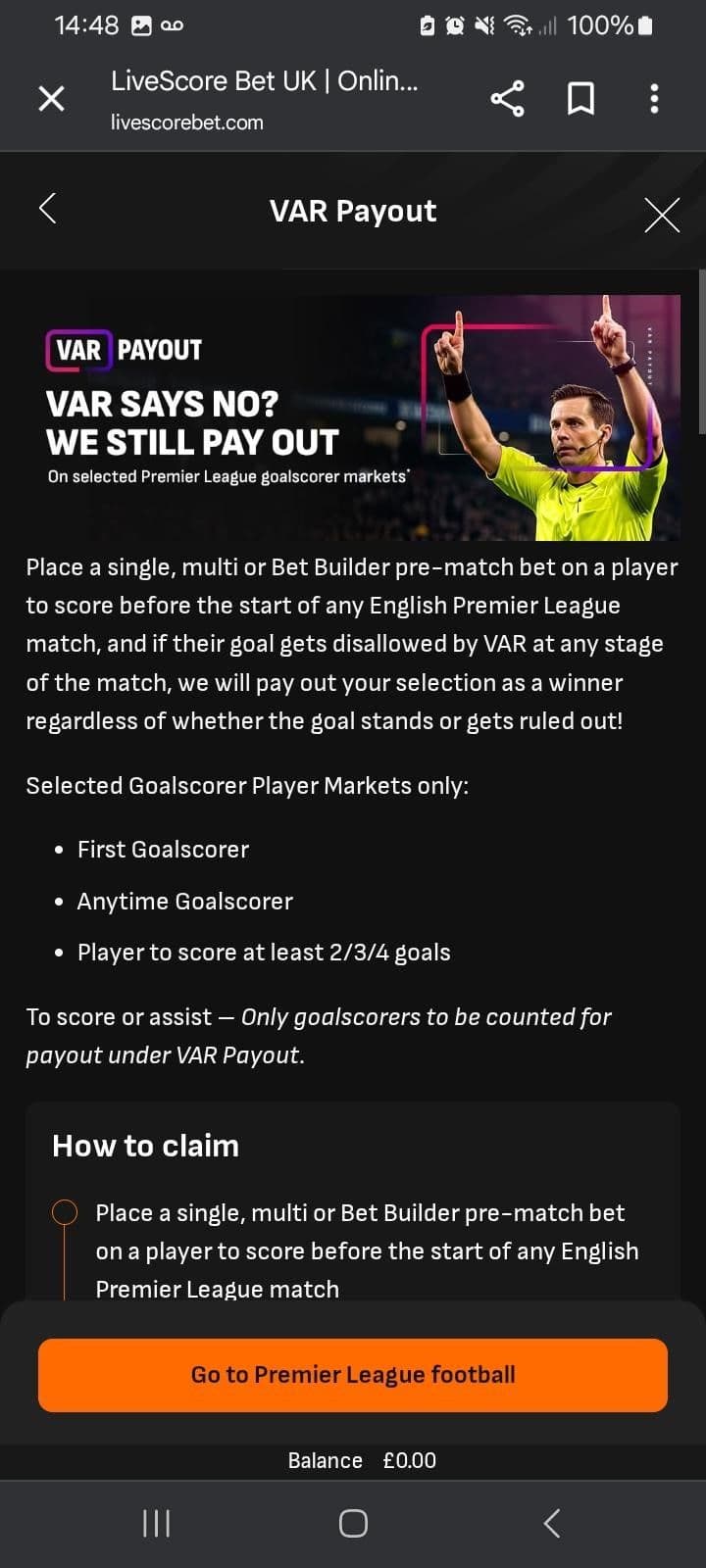 VAR Payout