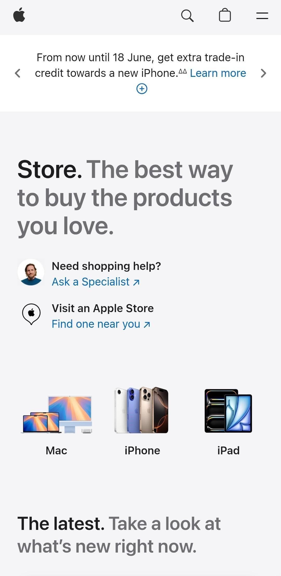 Visit the Apple Store