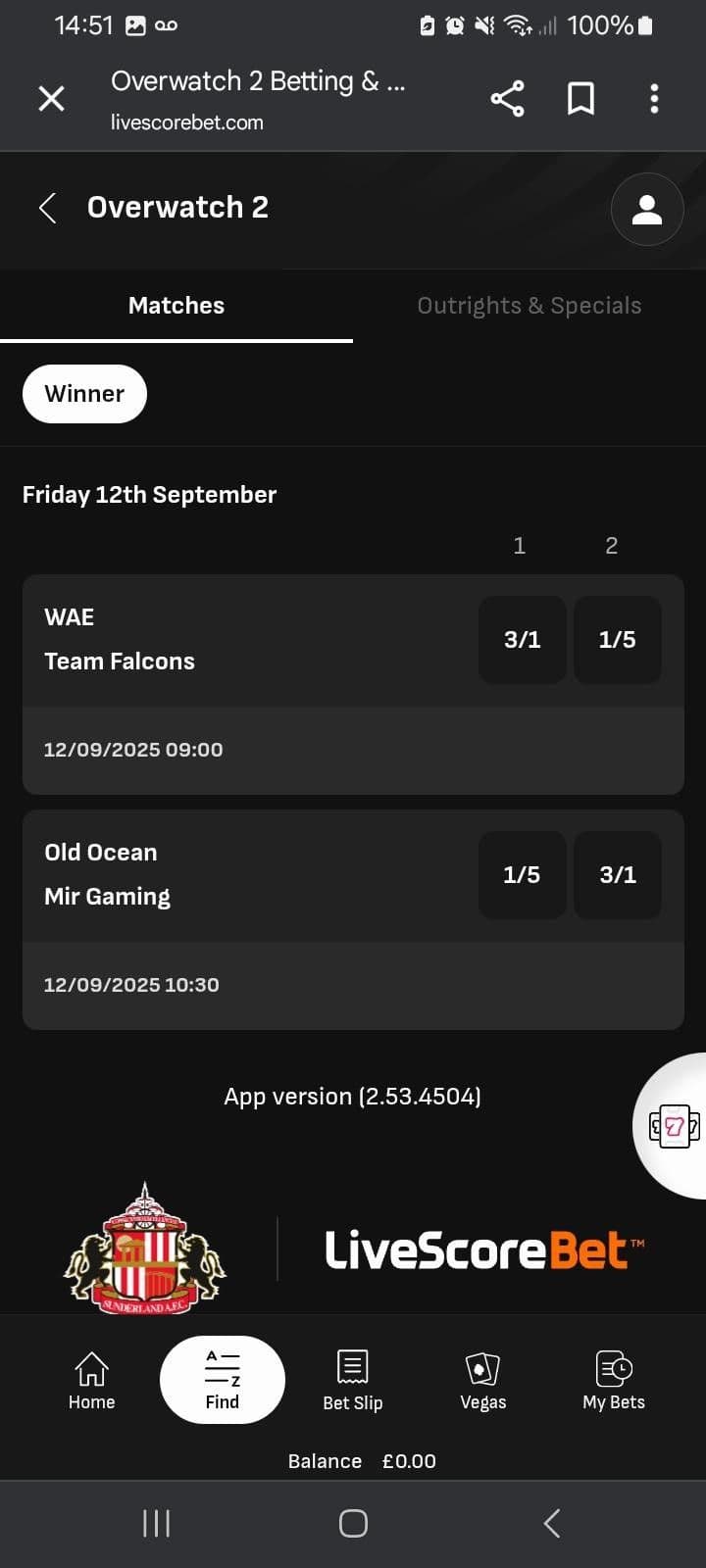 eSports Betting Limits 