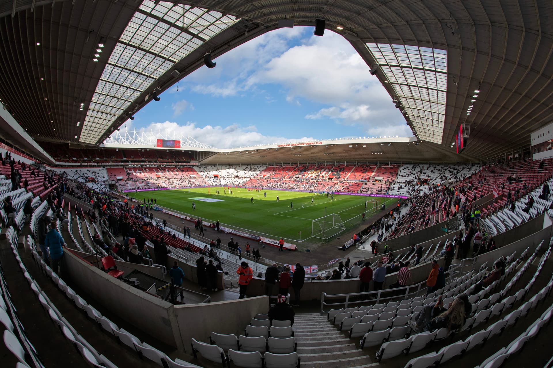A general view of the inside of the stadium during the Premier League match between Sunderland and Fulham