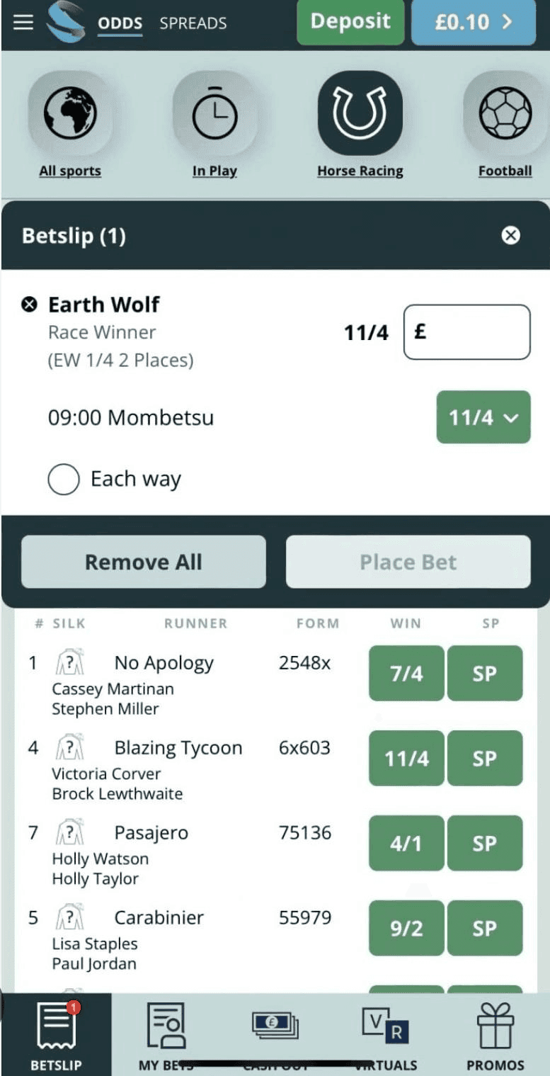 Sporting Index Bonus Activation Guide