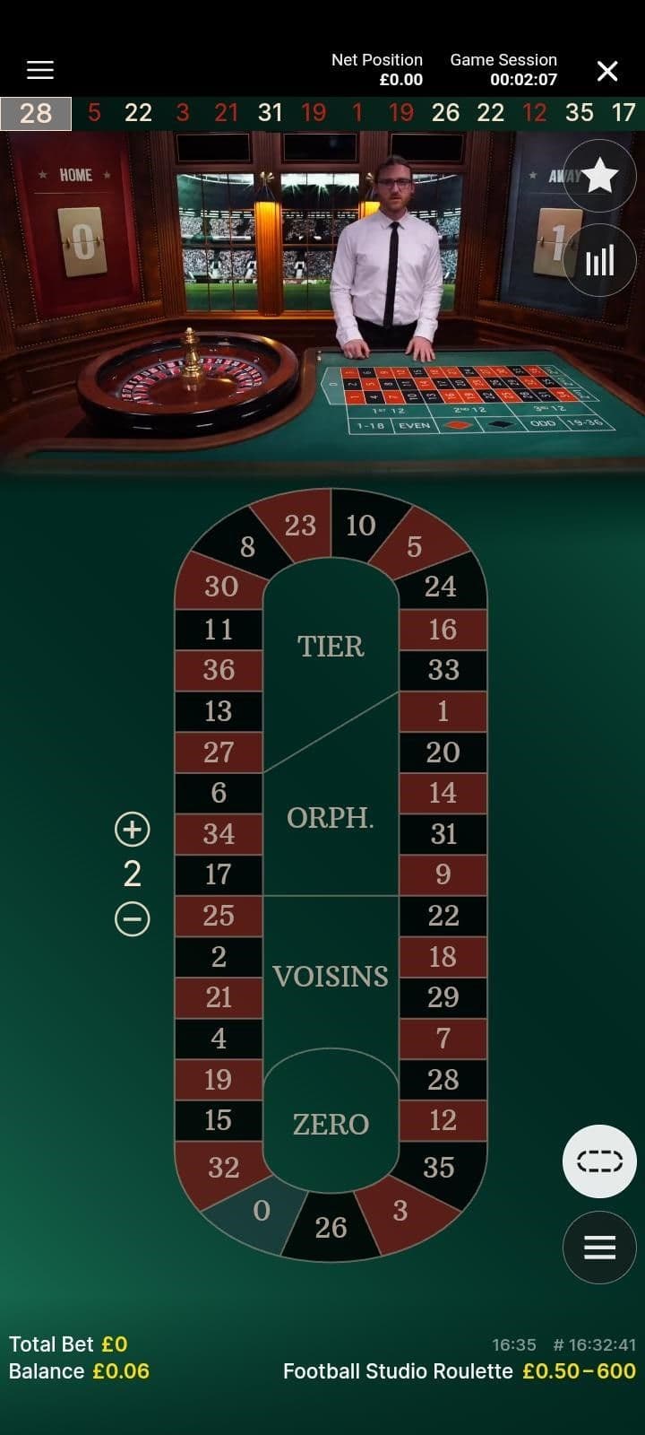 Bets close and the dealer spins the wheel