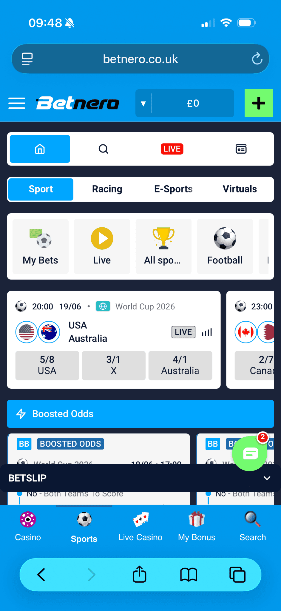 Betting Markets at Betnero