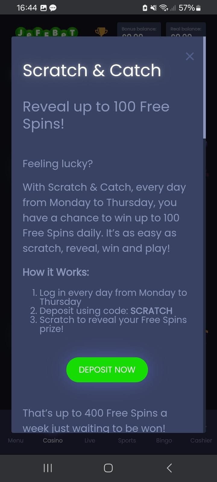 Bluefox Casino Promotions