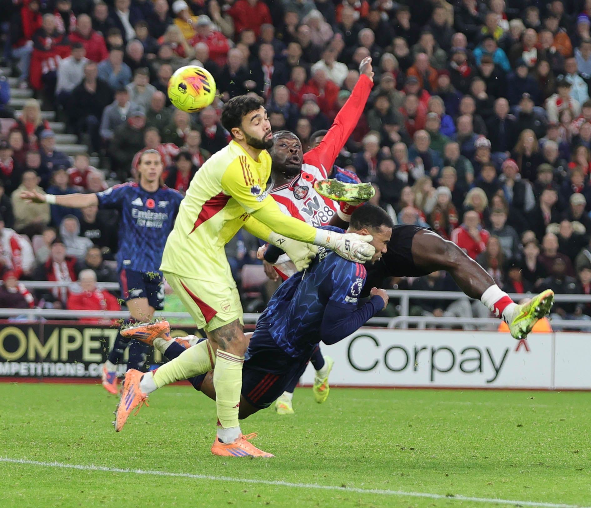 Brian Brobbey celebrates after scoring the equalising goal