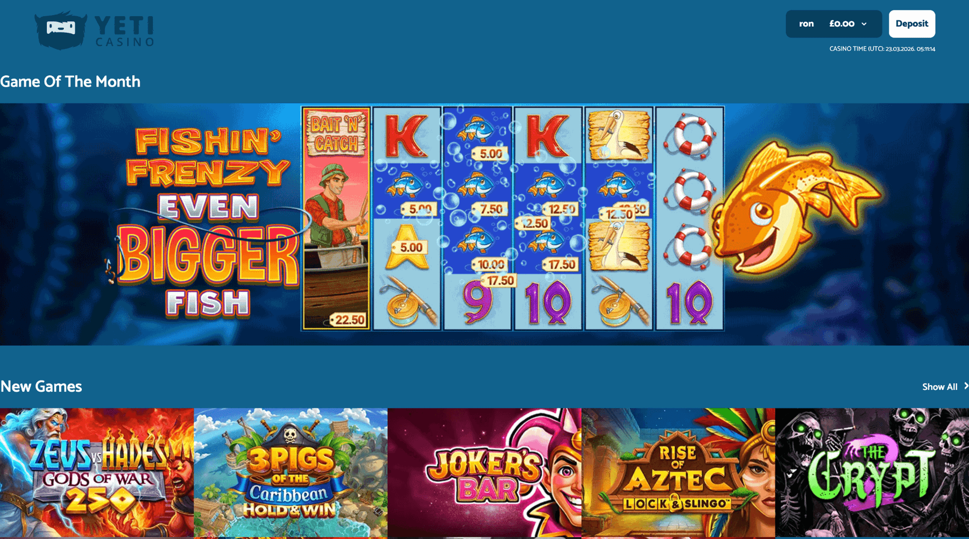 Casino Game Selection..