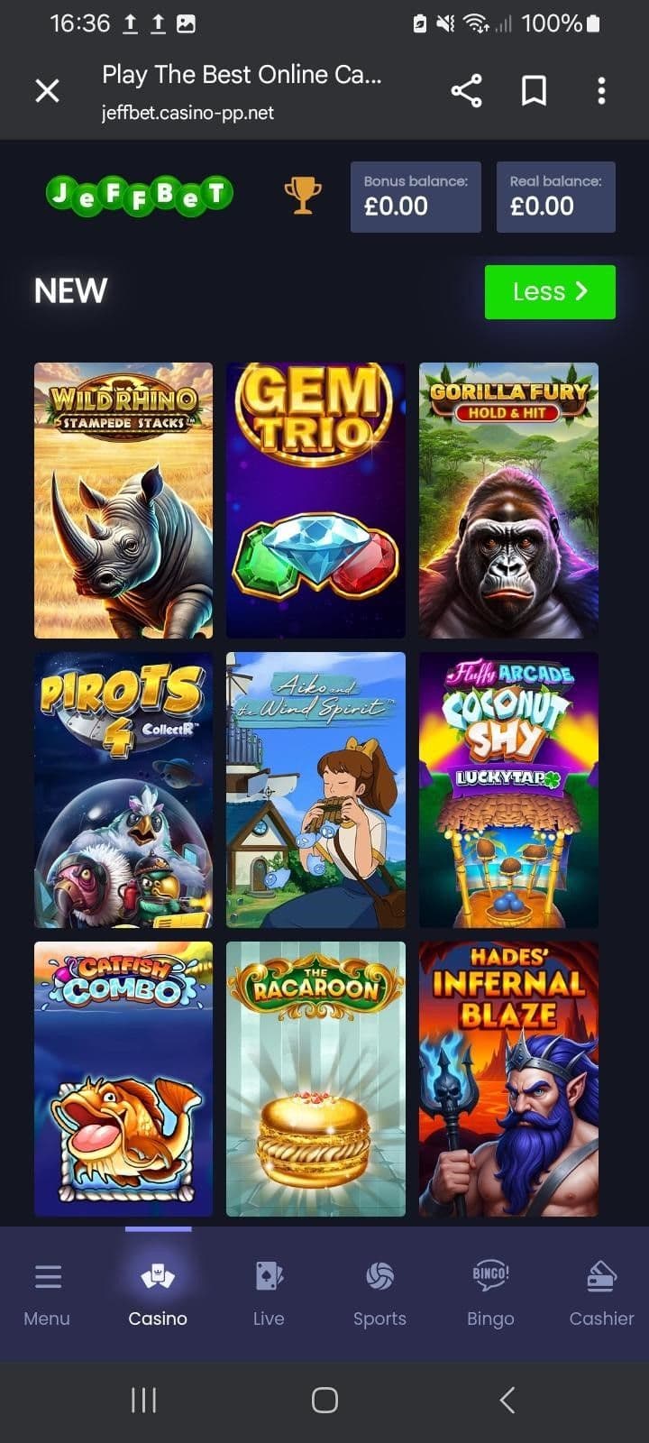 Choose a licensed UK casino platform or app.