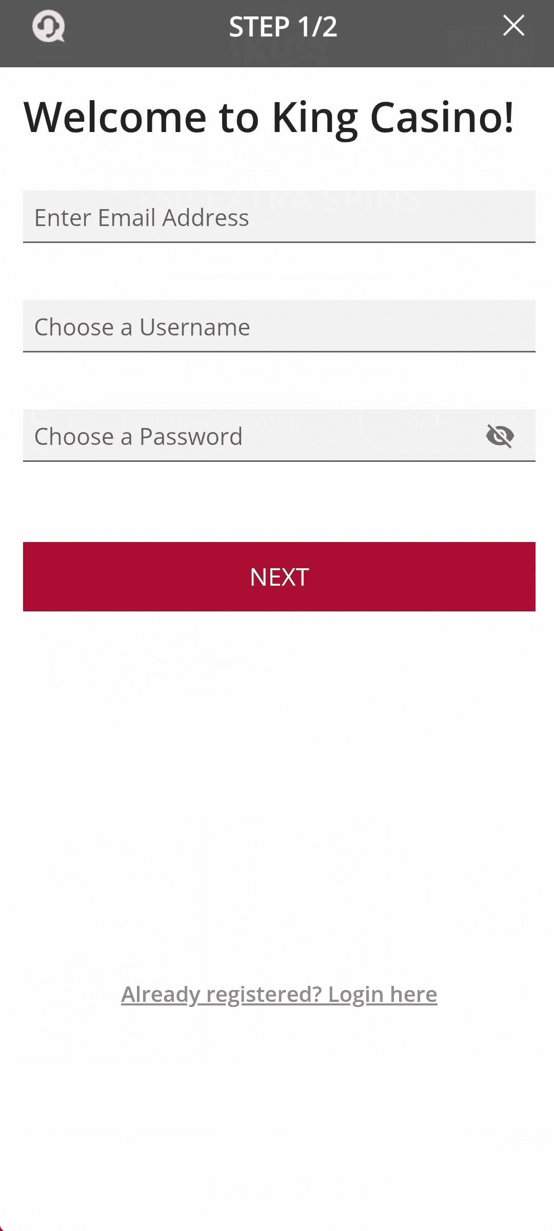Complete the registration process
