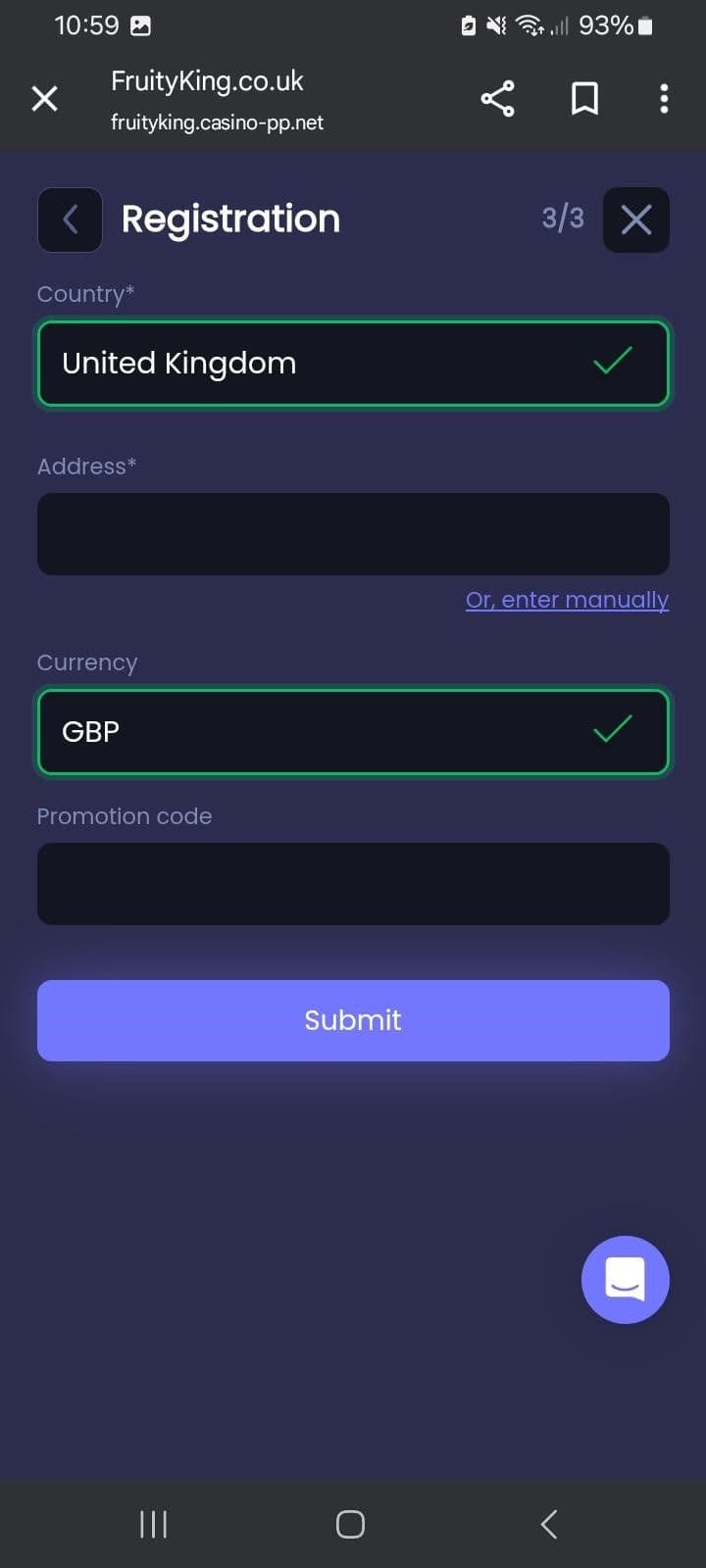 Complete the registration process.