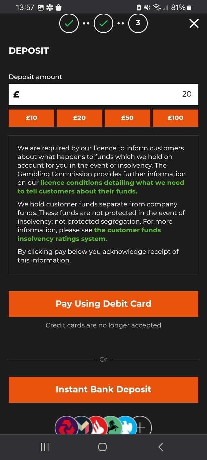 Complete the rest of the registration process and make a deposit.