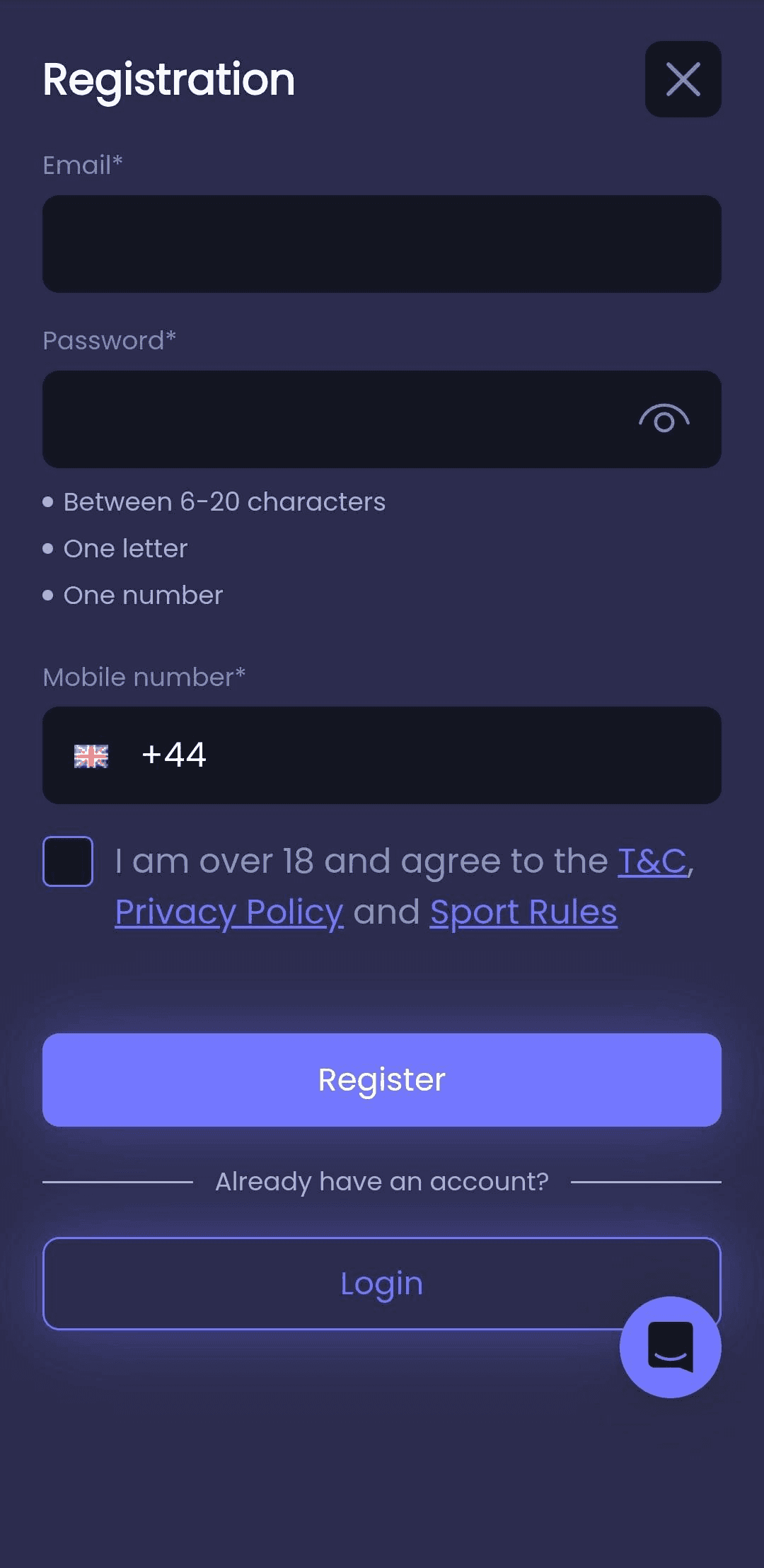 Create an account and verify your identity..