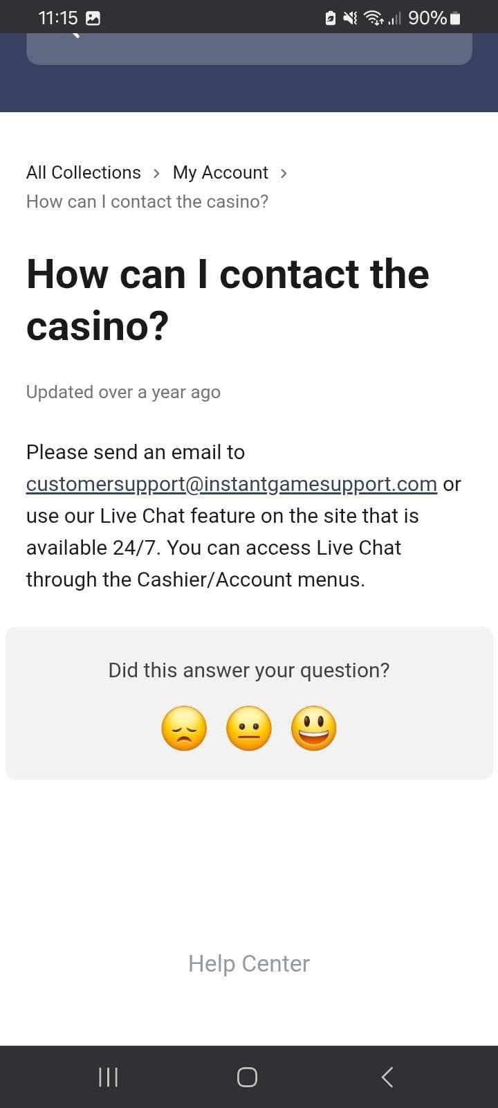 Customer Support fruity king