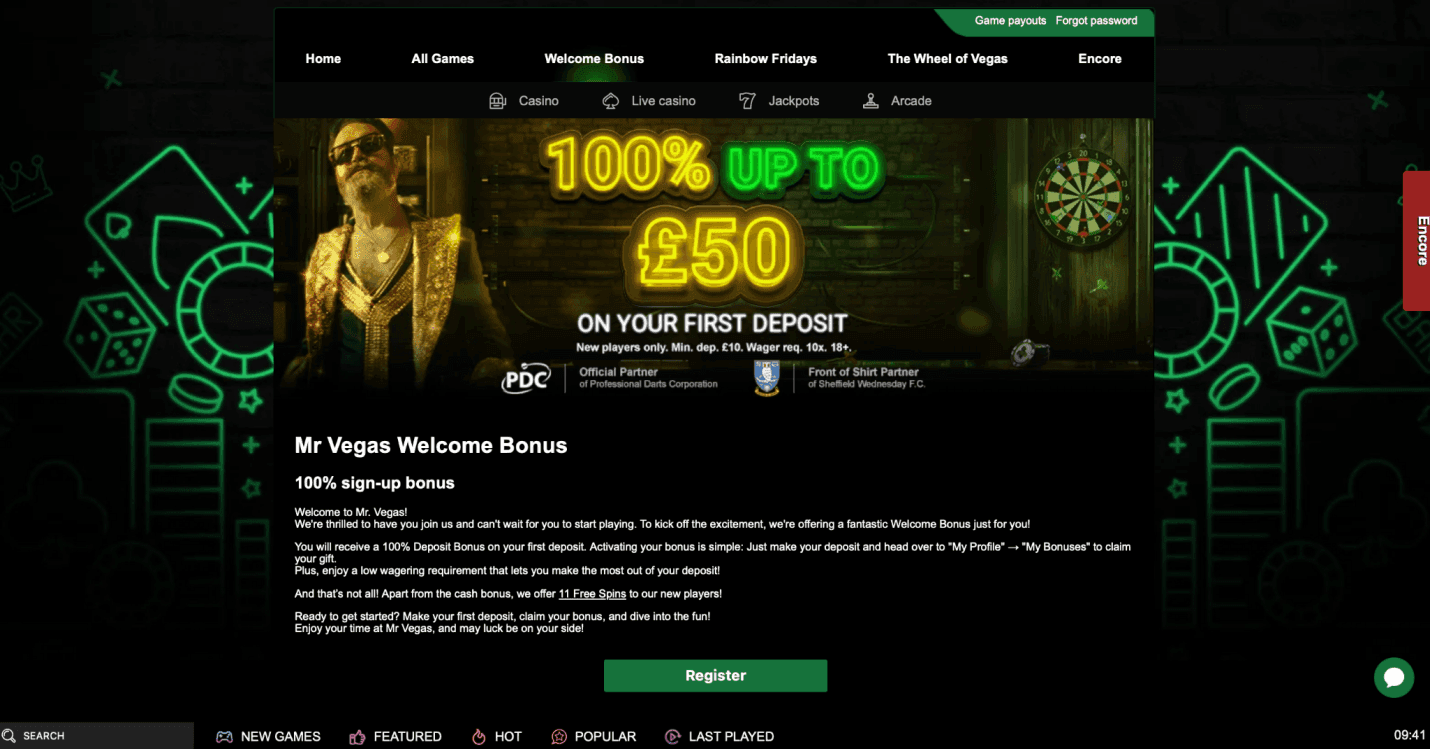 Does Mr Vegas Casino Have a Welcome Bonus