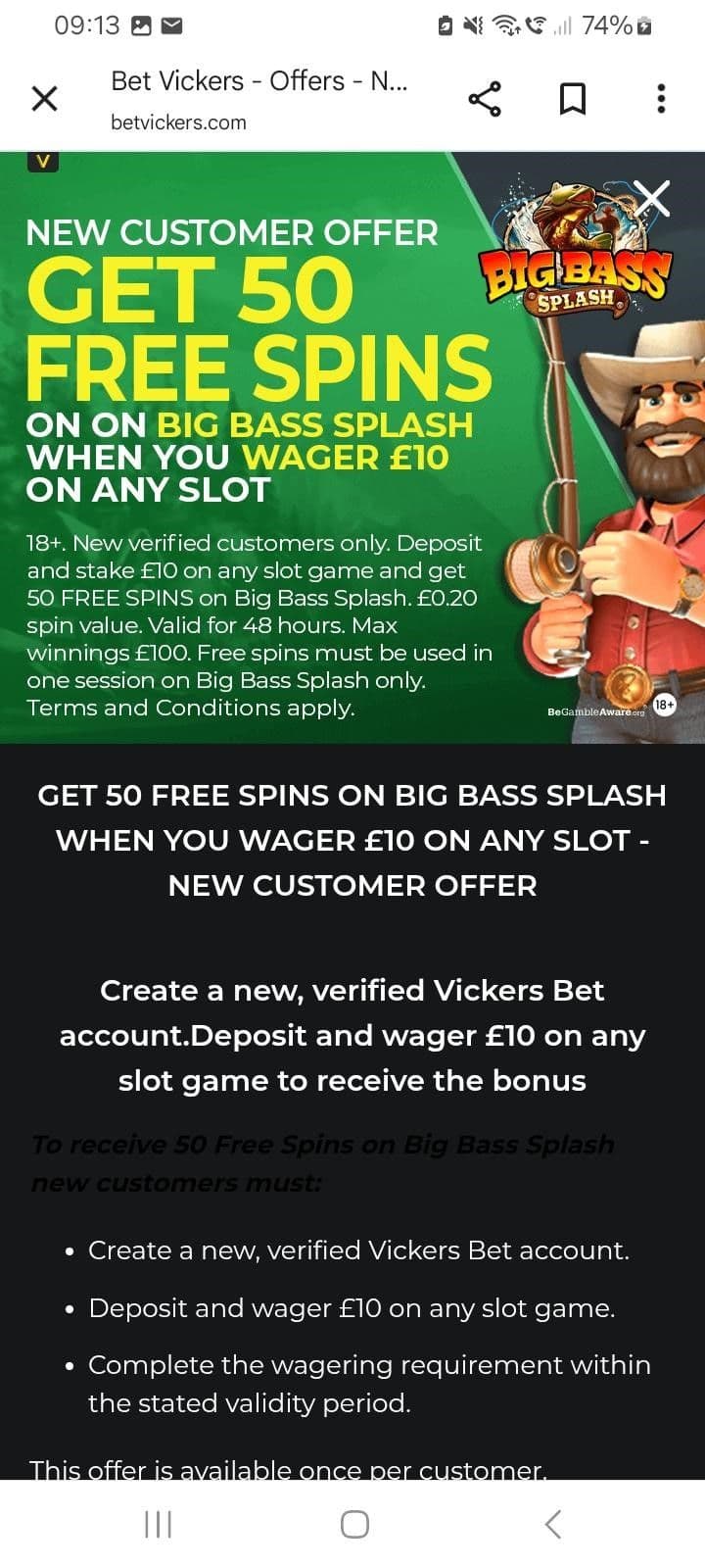 Does Vickers Bet Have a Welcome Bonus