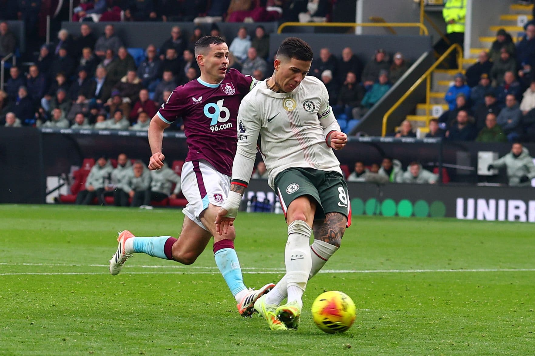 Enzo Fernandez of Chelsea scores his side's second goal