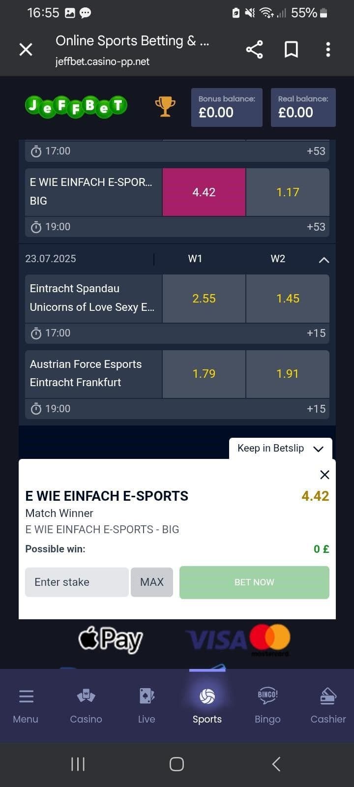 Esports Betting at Jeffbet