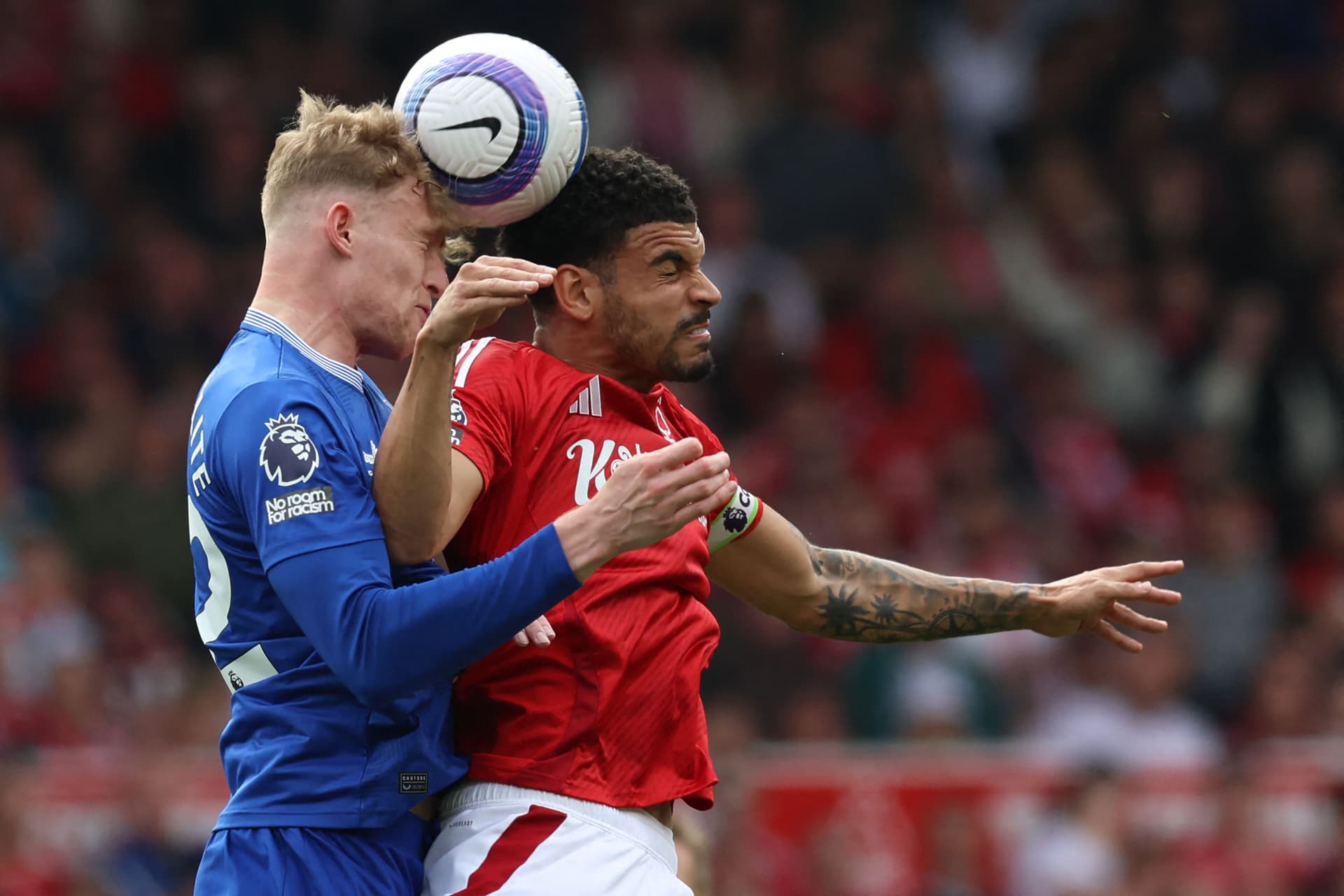 Jarrad Branthwaite vies with Morgan Gibbs-White