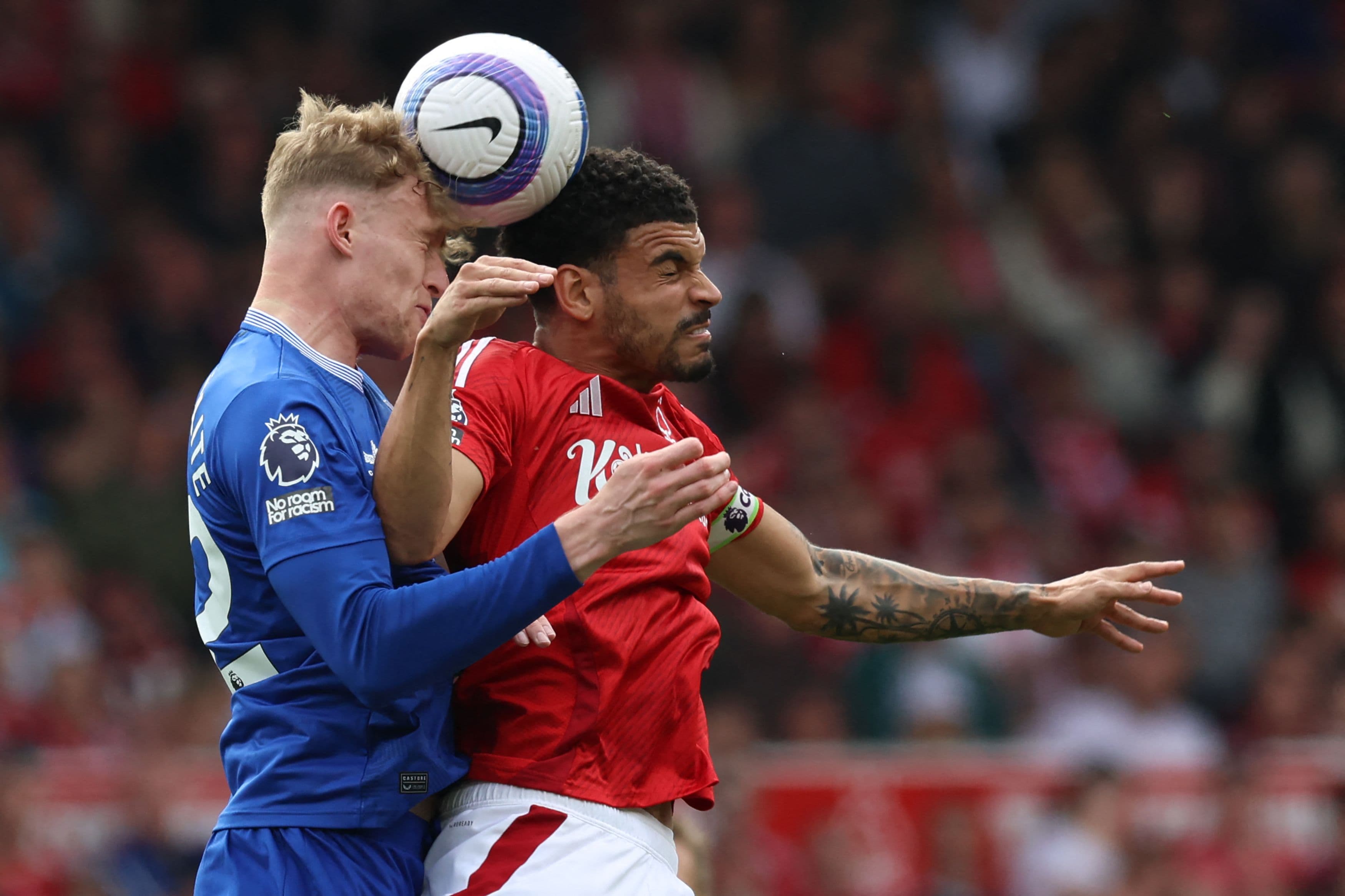 Jarrad Branthwaite vies with Morgan Gibbs-White